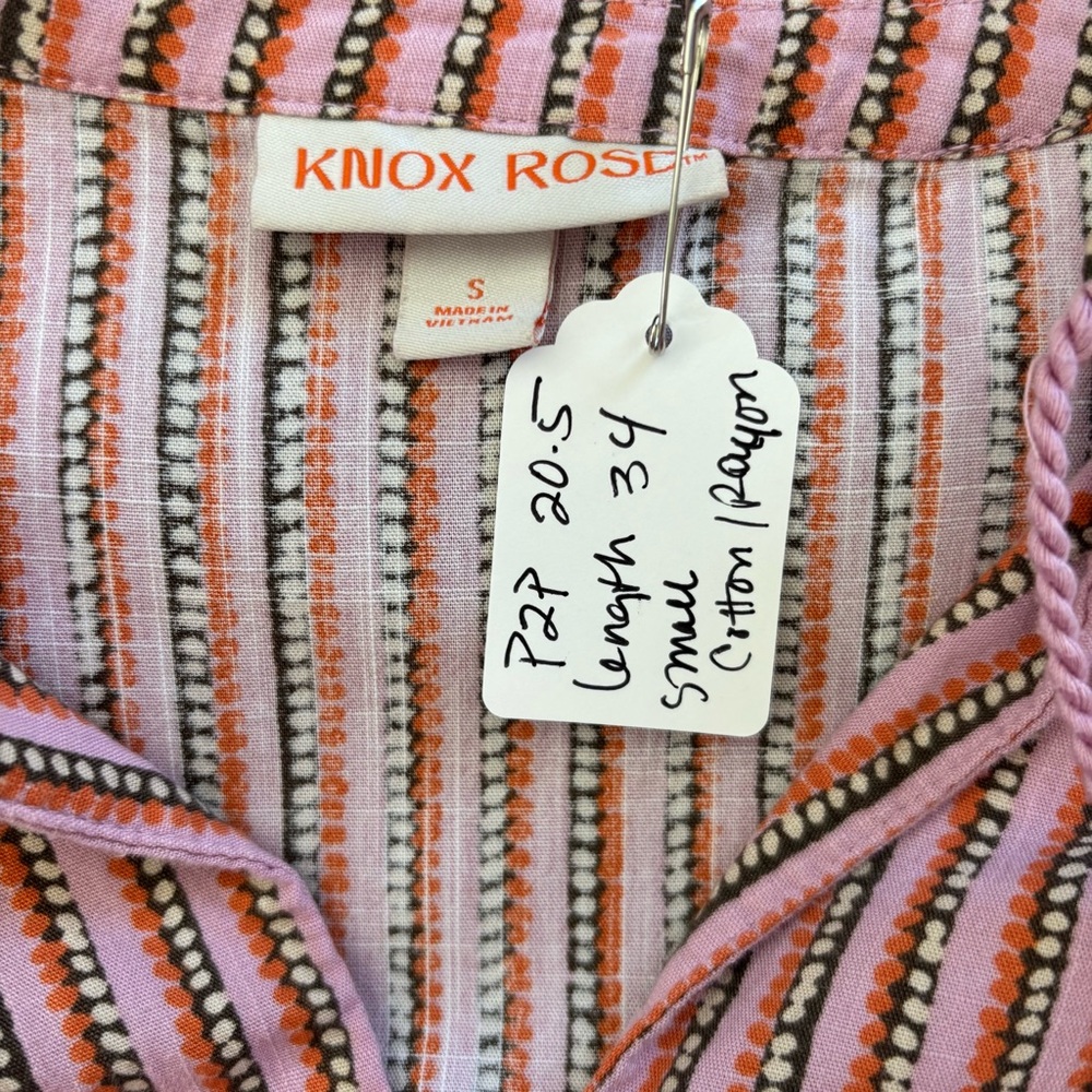 Knox Rose Pink and Orange Striped Dress Small - Picture 8 of 8